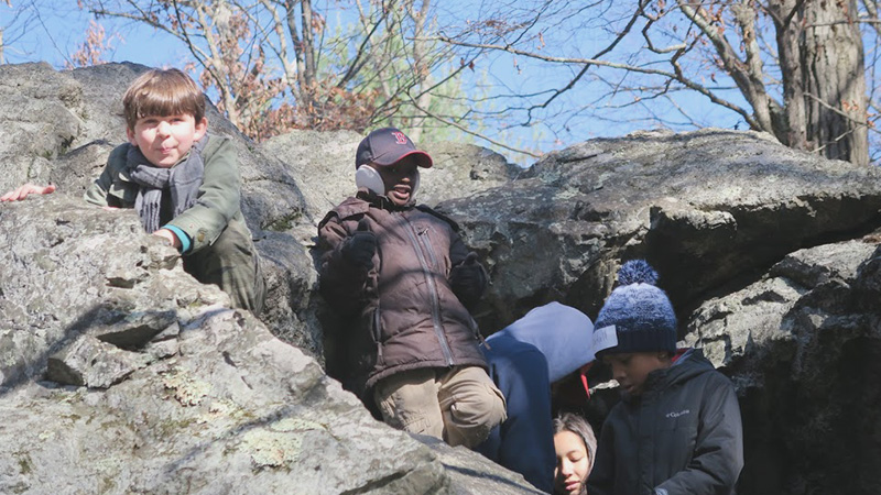 Students at Panther Cave